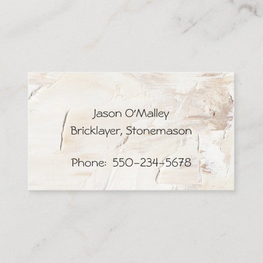 Moderne algemene aannemer getextureerde achtergron visitekaartje (Achterkant)