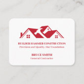 Moderne algemene aannemer visitekaartje (Voorkant)
