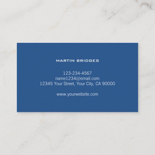 Moderne algemene constructie blauwdruk visitekaartje (Achterkant)