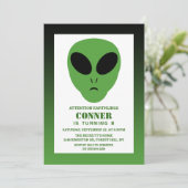 Moderne Alien Verjaardag voor elke leeftijd Kaart (Staand voorkant)