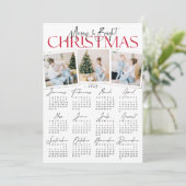 Moderne All-in-One 3-fotosessie en agenda 2023-fee Feestdagenkaart (Staand voorkant)