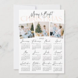 Moderne All-in-One 3-fotosessie en agenda 2023-fee Feestdagenkaart