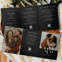 Moderne All In One Details RSVP QR Code Trouwen
