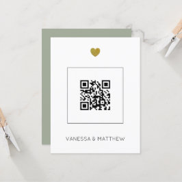 Moderne All in One Sage QR Code Budget Bruiloft