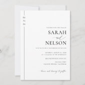 Moderne All In One Trouwuitnodiging Met QR Code Kaart (Voorkant)