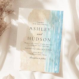 Moderne All Seasons Beach Wedding Kaart