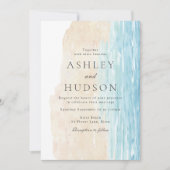 Moderne All Seasons Beach Wedding Kaart (Voorkant)