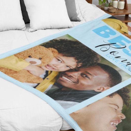 Moderne Aller Tijden Bonus Vader | Foto Collage Fl Fleece Deken
