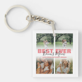 Moderne Allerbeste Bonus Moeder | Foto Collage Sleutelhanger