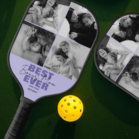 Moderne Allerbeste Bonusmoeder | Fotocollage Pickleball Paddle