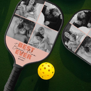 Moderne Allerbeste Bonusmoeder   Fotocollage Pickleball Paddle
