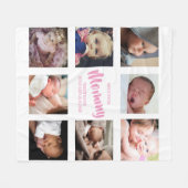 Moderne Allerbeste Moeder Fotocollage Fleece Deken (Voorkant (Horizontaal))