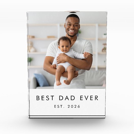 Moderne allerbeste papa ooit fotoblokken (Voorkant)