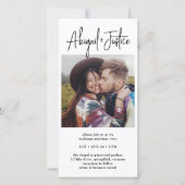 Moderne alles-in-één QR RSVP foto bruiloft uitnodi Aankondiging (Voorkant)