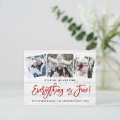 Moderne Alles is fijn kerstfeest 3 foto Briefkaart (Staand voorkant)