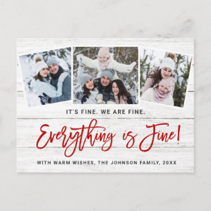 Moderne Alles is fijn kerstfeest 3 foto Briefkaart