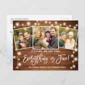 Moderne Alles is fijn kerstfeest 3 foto Briefkaart (Voorkant / Achterkant)