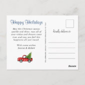 Moderne Alles is fijn kerstfeest 3 foto Briefkaart (Achterkant)