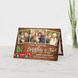 Moderne Alles is fijn kerstfeest 3 foto Feestdagen Kaart