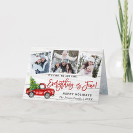 Moderne Alles is fijn kerstfeest 3 foto Feestdagen Kaart