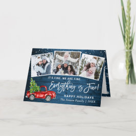 Moderne Alles is fijn kerstfeest 3 foto Feestdagen Kaart
