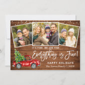 Moderne Alles is fijn kerstfeest 3 foto Feestdagenkaart (Voorkant)