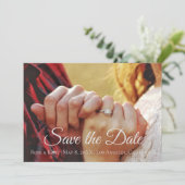 Moderne alles over foto | Zwarte witte Rozen Patro Save The Date (Staand voorkant)