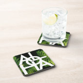 Moderne Aloha Palm Hawaï Eiland Sfeer Bier Onderzetter (Rechterzijde)