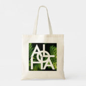Moderne Aloha Palm Hawaii Eiland Sfeer Tote Bag (Achterkant)