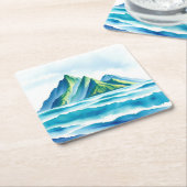 Moderne Alpen Aquarel Onderzetters (Schuin)