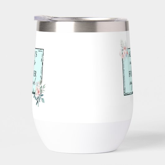 Moderne 'Altijd mijn zus' Quote Waterfles (Rechts)