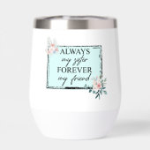 Moderne 'Altijd mijn zus' Quote Waterfles (Achterkant)