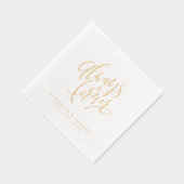 Moderne Always And Forever Script Bruiloft Folie Servetten (Rechts)