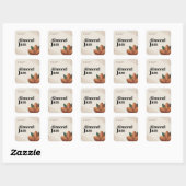 Moderne amandeljam label sticker  (Vel)
