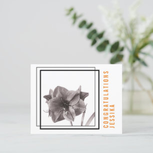 Moderne Amaryllis Bloem Oranje Briefkaart