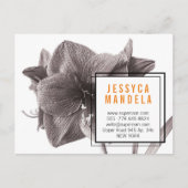 Moderne Amaryllis Bloem Oranje Zakelijke Kaart Mag (Voorkant)