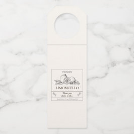 Moderne ambachtelijke ambachtelijke citroen bruilo flessenhanger