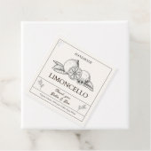 Moderne ambachtelijke citroen bruiloft Limoncello  Bedankjes Labels (In situ)