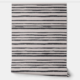 Moderne ambachtsman: gedurfde zwarte strepen behang