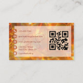 Moderne Amber Opal QR-code Visitekaartje (Achterkant)