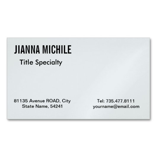 Moderne ambtenaar magnetisch visitekaartje (Voorkant)