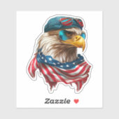 Moderne Amerikaanse adelaar stoere ruiter Sticker (Vel)