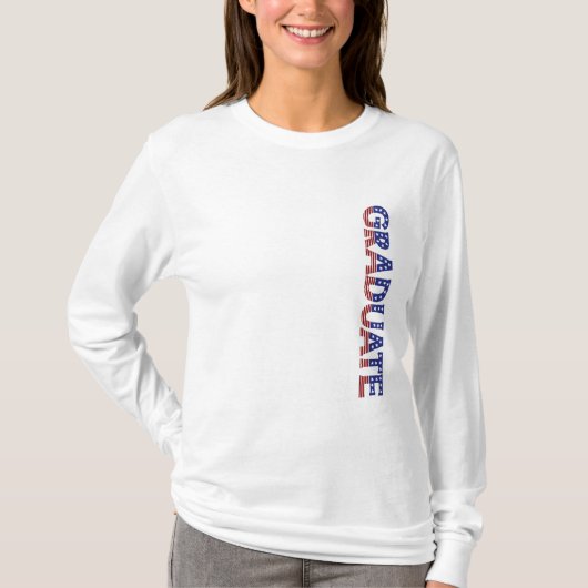 Moderne Amerikaanse Font Graduation Party T-shirt (Voorkant)