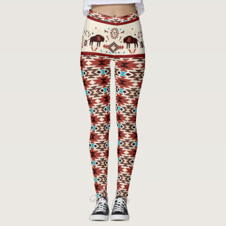 Moderne Amerikaanse inheemse beïnvloede patroonnaa Leggings