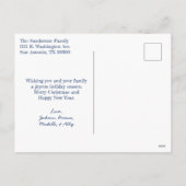 Moderne Amerikaanse kerstboomkoorts met vlag Feestdagenkaart (Achterkant)