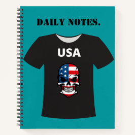 Moderne Amerikaanse krant Notitieboek