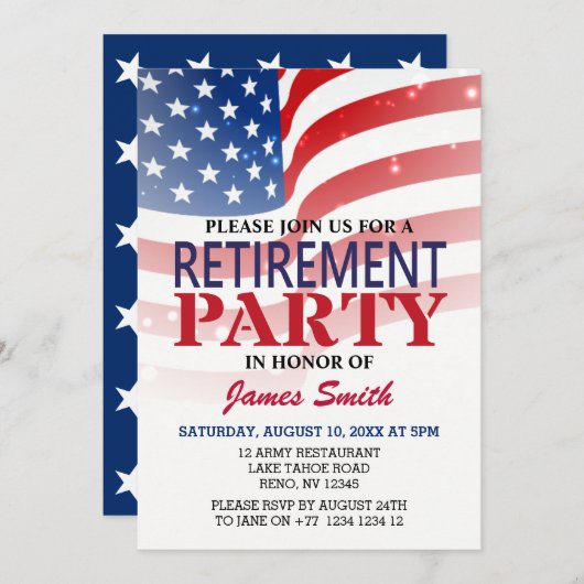 Moderne Amerikaanse partij voor vervroegde uittred Kaart (Voorkant / Achterkant)