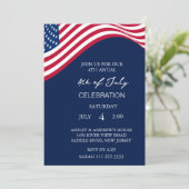 Moderne Amerikaanse viering 4 juli-feestje Kaart (Staand voorkant)