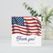 Moderne Amerikaanse vlag 4 juli Legerpensioen Bedankkaart (Staand voorkant)