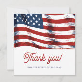 Moderne Amerikaanse vlag 4 juli Legerpensioen Bedankkaart (Voorkant)